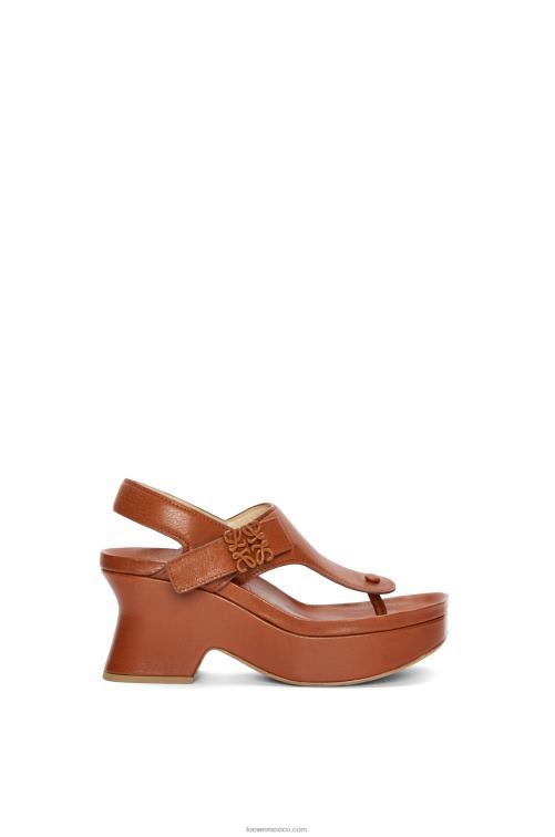 broncearse easy flatform de piel de cordero Loewe R8J8Z682 mujer