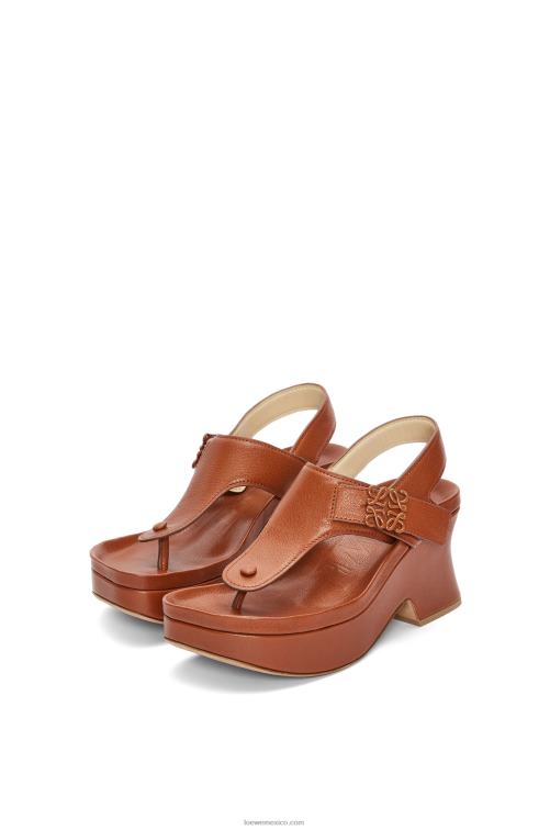 broncearse easy flatform de piel de cordero Loewe R8J8Z682 mujer