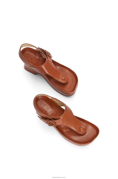 broncearse easy flatform de piel de cordero Loewe R8J8Z682 mujer