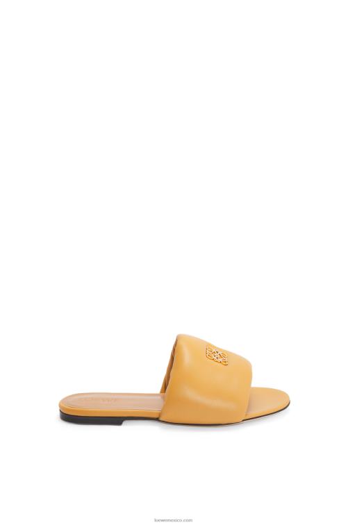desierto Chanclas acolchadas con anagrama de piel de cordero Loewe R8J8Z684 mujer