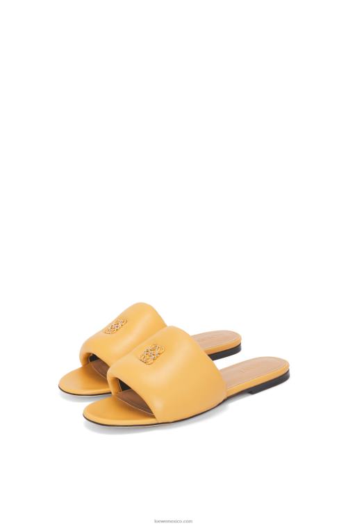 desierto Chanclas acolchadas con anagrama de piel de cordero Loewe R8J8Z684 mujer