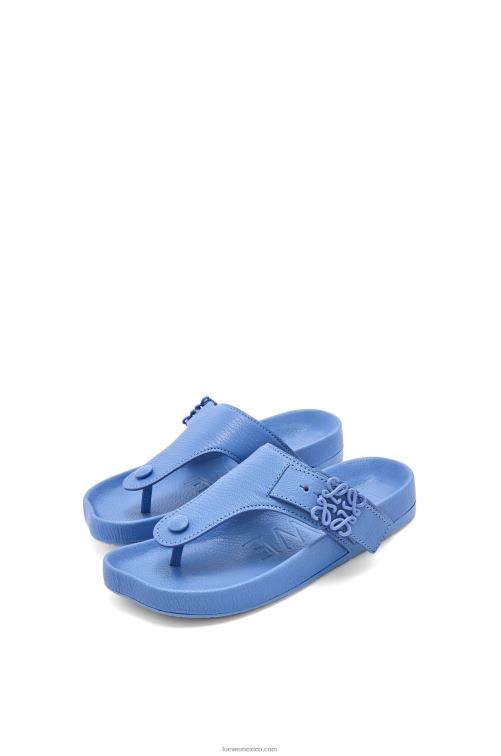 mezclilla ligera sandalia easy toe post de piel de cabra Loewe R8J8Z680 mujer