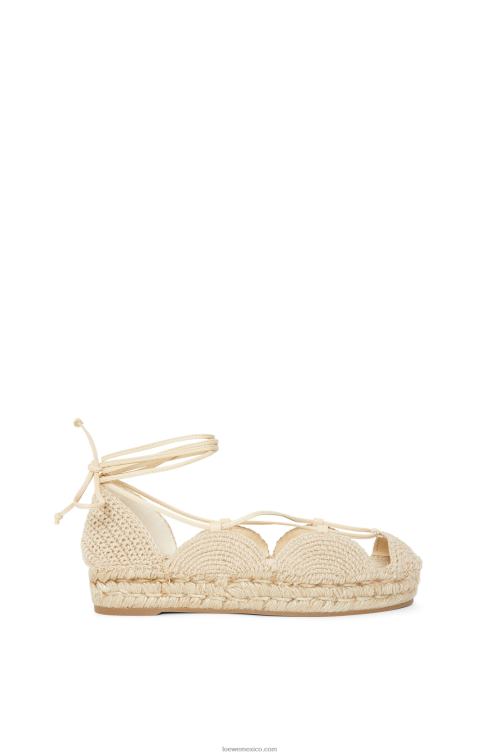 natural alpargata solar en yute Loewe R8J8Z696 mujer