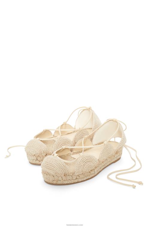 natural alpargata solar en yute Loewe R8J8Z696 mujer
