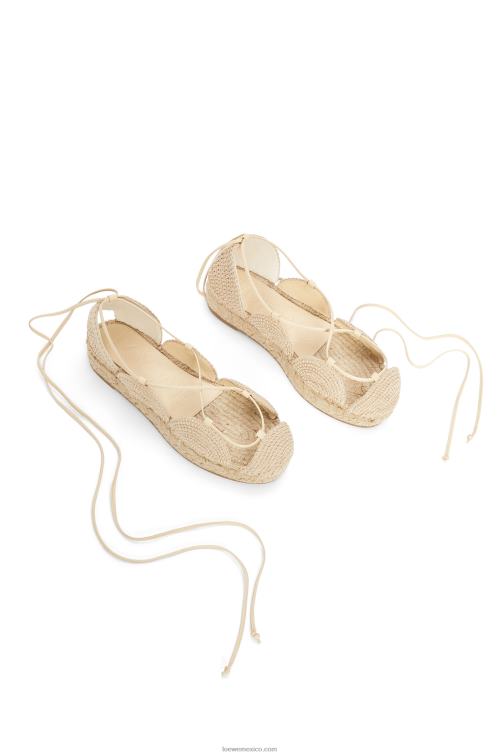 natural alpargata solar en yute Loewe R8J8Z696 mujer
