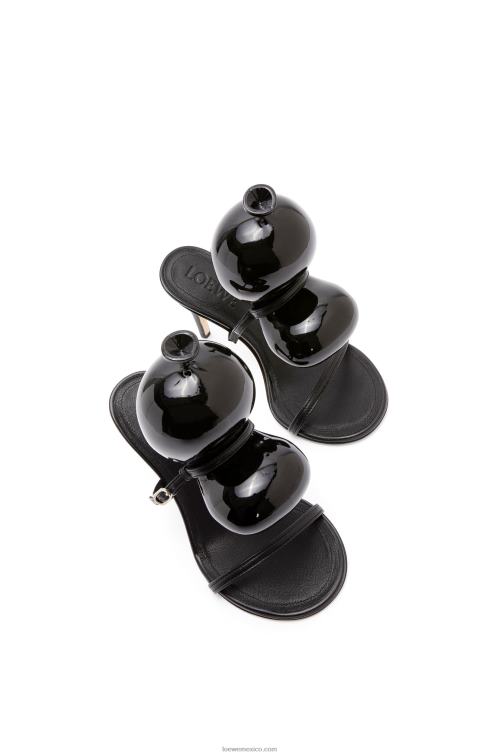 negro sandalia globo en piel de cordero Loewe R8J8Z707 mujer