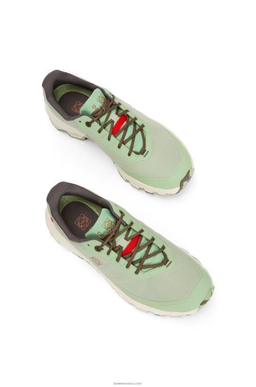 Verde pálido zapatilla de running cloudventure de nailon Loewe R8J8Z635 mujer