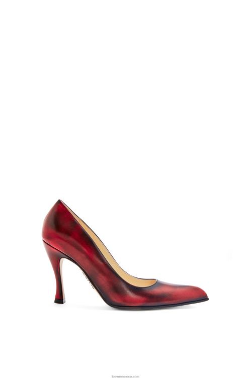 anturio rojo/negro Zapato de salón Comic Classic de piel de becerro Loewe R8J8Z750 mujer