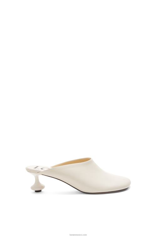 blanco mule de juguete en piel de cabra Loewe R8J8Z737 mujer
