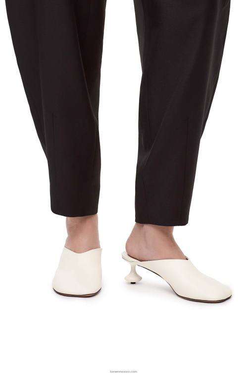 blanco mule de juguete en piel de cabra Loewe R8J8Z737 mujer