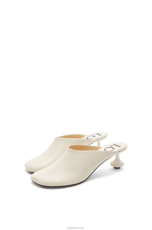 blanco mule de juguete en piel de cabra Loewe R8J8Z737 mujer