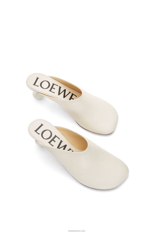 blanco mule de juguete en piel de cabra Loewe R8J8Z737 mujer