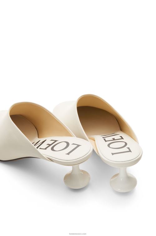 blanco mule de juguete en piel de cabra Loewe R8J8Z737 mujer