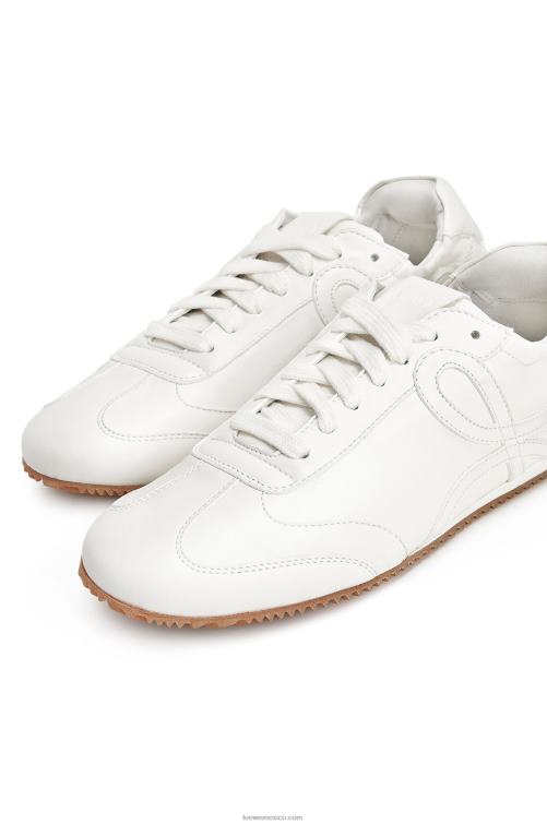 blanco suave corredor de ballet en piel de cordero Loewe R8J8Z655 mujer