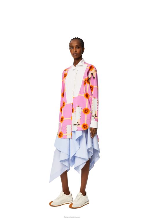 blanco suave runner flow de piel de cordero y piel de becerro Loewe R8J8Z645 mujer