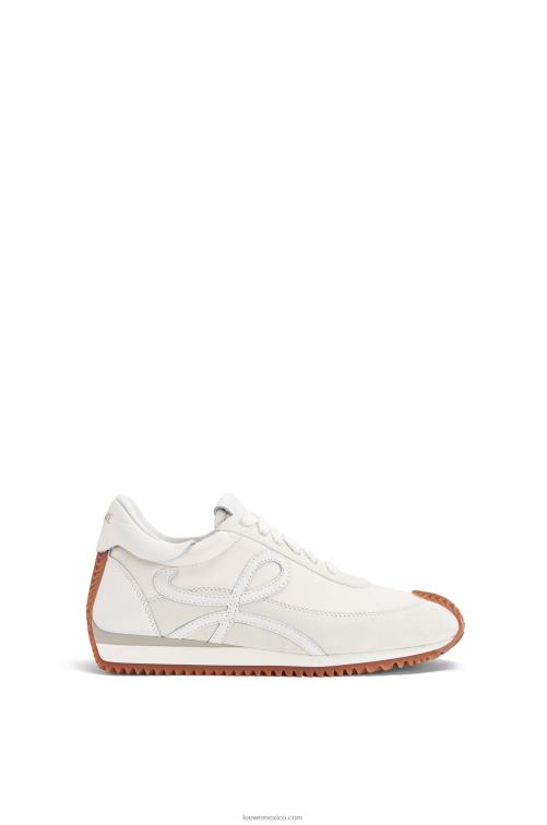 blanco suave runner flow de piel de cordero y piel de becerro Loewe R8J8Z645 mujer