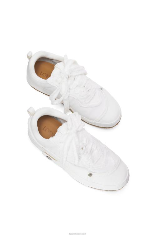 blanco suave zapatilla deconstruida en denim Loewe R8J8Z660 mujer
