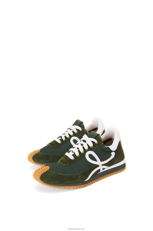 bosque verde runner flow de ante y nailon Loewe R8J8Z647 mujer