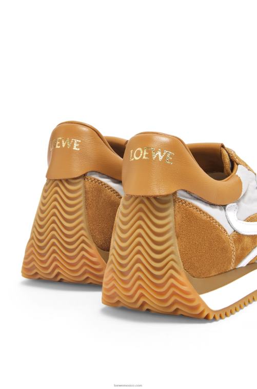 bronceado/gris runner flow de ante y nailon Loewe R8J8Z646 mujer