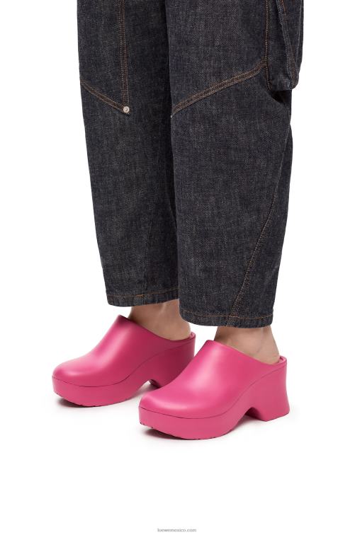 hortensia rosa zueco terra foam de gomaespuma ligera Loewe R8J8Z752 mujer