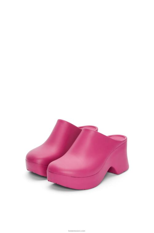 hortensia rosa zueco terra foam de gomaespuma ligera Loewe R8J8Z752 mujer