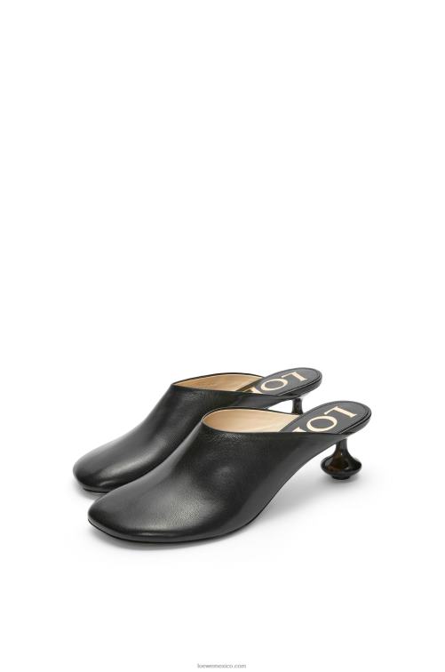 negro mule de juguete en piel de cabra Loewe R8J8Z739 mujer