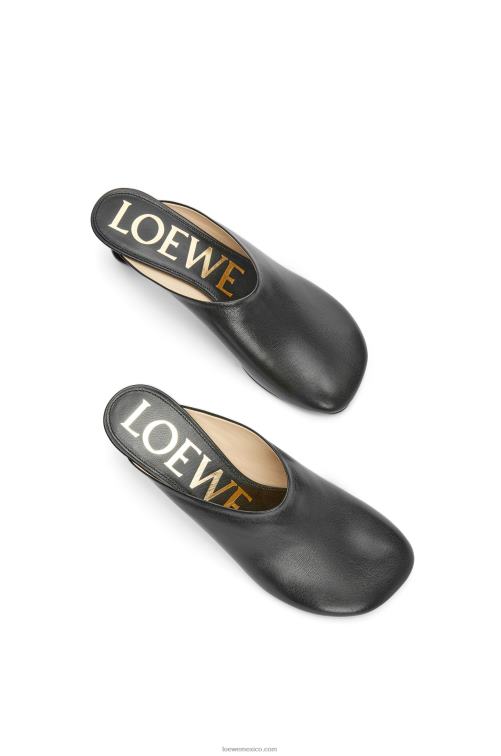 negro mule de juguete en piel de cabra Loewe R8J8Z739 mujer