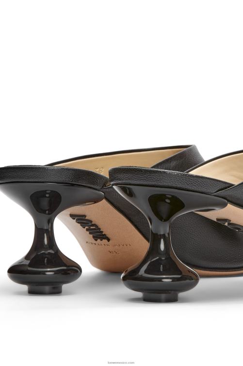 negro mule de juguete en piel de cabra Loewe R8J8Z739 mujer