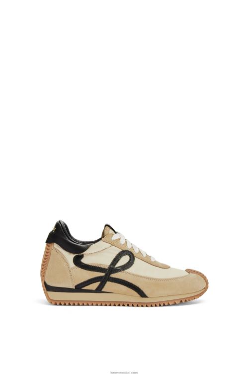 oro/negro runner flow de ante y nailon Loewe R8J8Z644 mujer