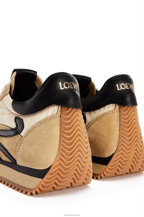 oro/negro runner flow de ante y nailon Loewe R8J8Z644 mujer