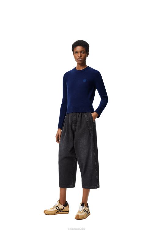 oro/negro runner flow de ante y nailon Loewe R8J8Z644 mujer