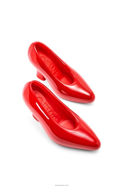 rojo brillante bomba de espuma lacada comic en goma espuma ligera Loewe R8J8Z733 mujer