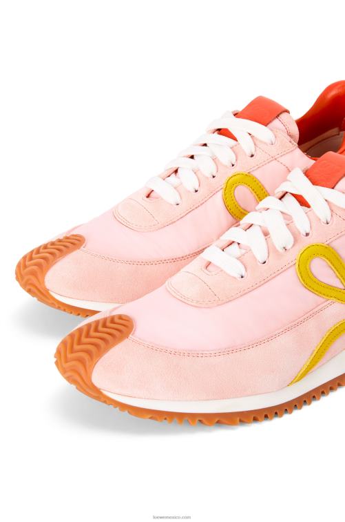 rosa/amarillo runner flow de nailon y ante Loewe R8J8Z654 mujer