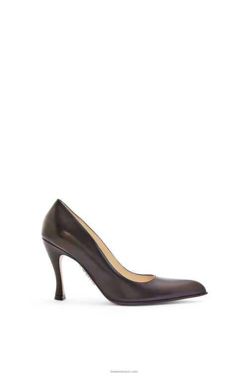 shitake/negro Zapato de salón Comic Classic de piel de becerro Loewe R8J8Z751 mujer